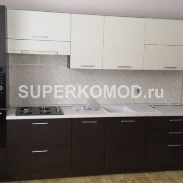 Прямая кухня со встроенной техникой Прямая кухня со встроенной техникой