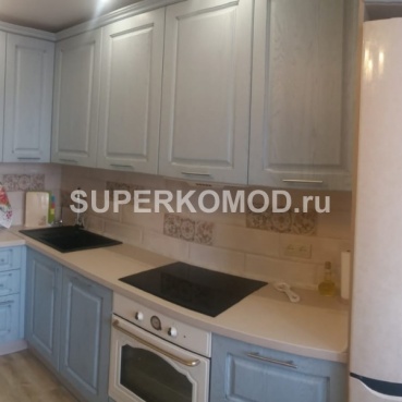 Кухня угловая голубая Кухня угловая голубая